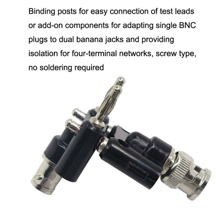 5pcs BNC Female To Dual Banana Plug Adapter Binding Male Connector, BNC Female To Dual Banana Male 5pcs BNC Female To Dual Banana Plug Adapter Binding Male Connector, BNC Female To Dual Banana Male